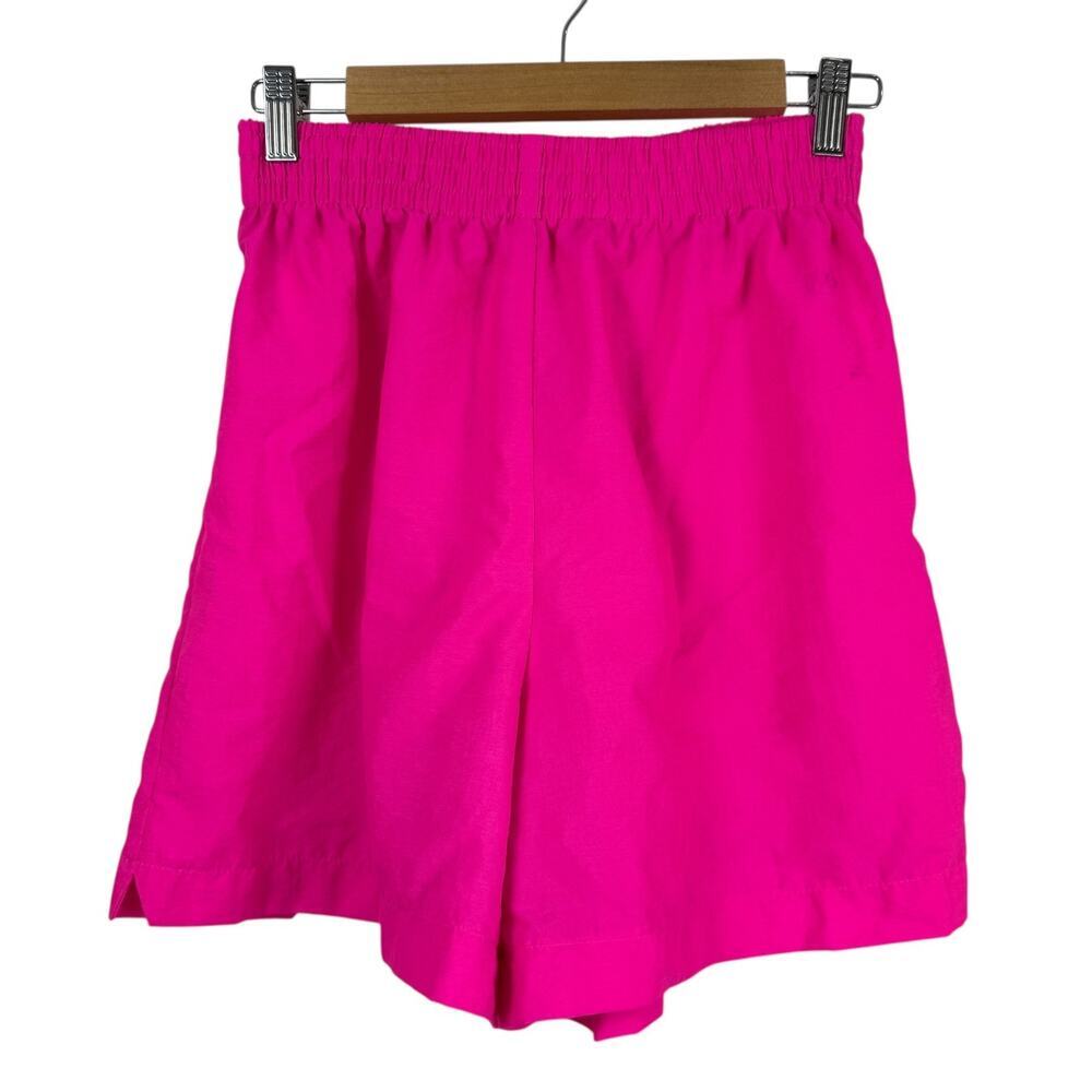 Pacific Connections Shorts Womens Medium Pink Neon 90s Vintage Windbreaker USA - Picture 1 of 7